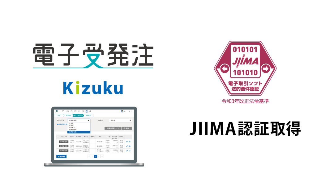 JIIMA「電子取引ソフト法的要件認証」を取得